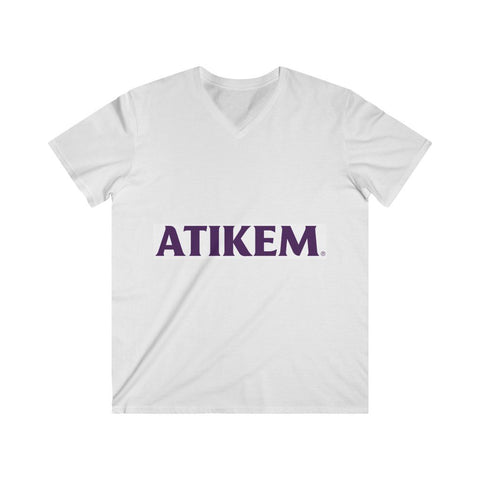 Image of V-neck - ATIKEM Men's Fitted V-Neck Short Sleeve Tee