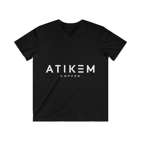 Image of V-neck - ATIKEM Men's Fitted V-Neck Short Sleeve Tee