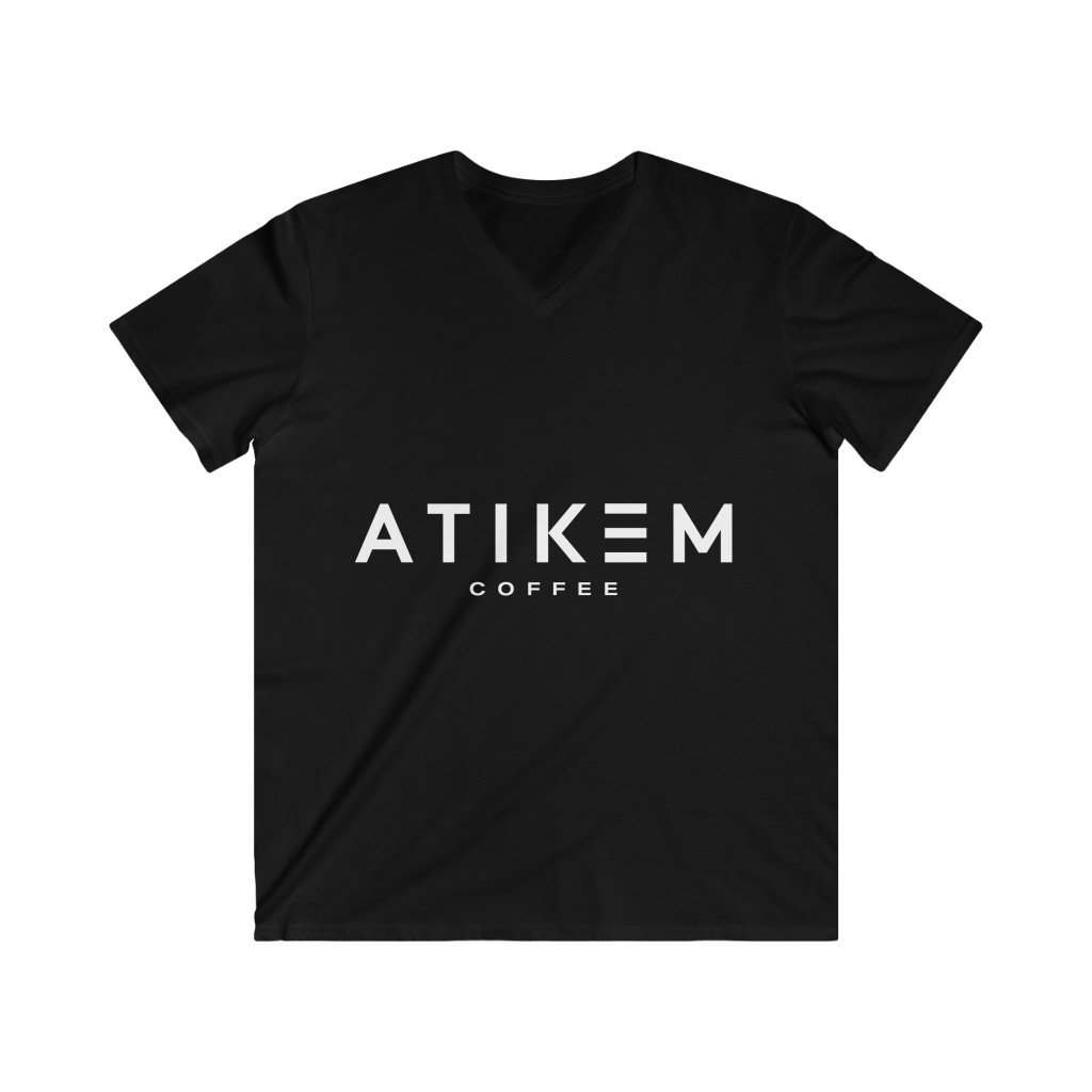 V-neck - ATIKEM Men's Fitted V-Neck Short Sleeve Tee