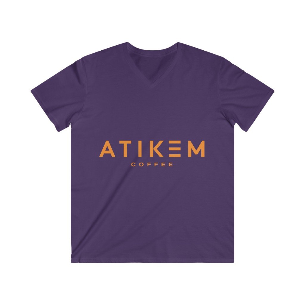V-neck - ATIKEM Men's Fitted V-Neck Short Sleeve Tee